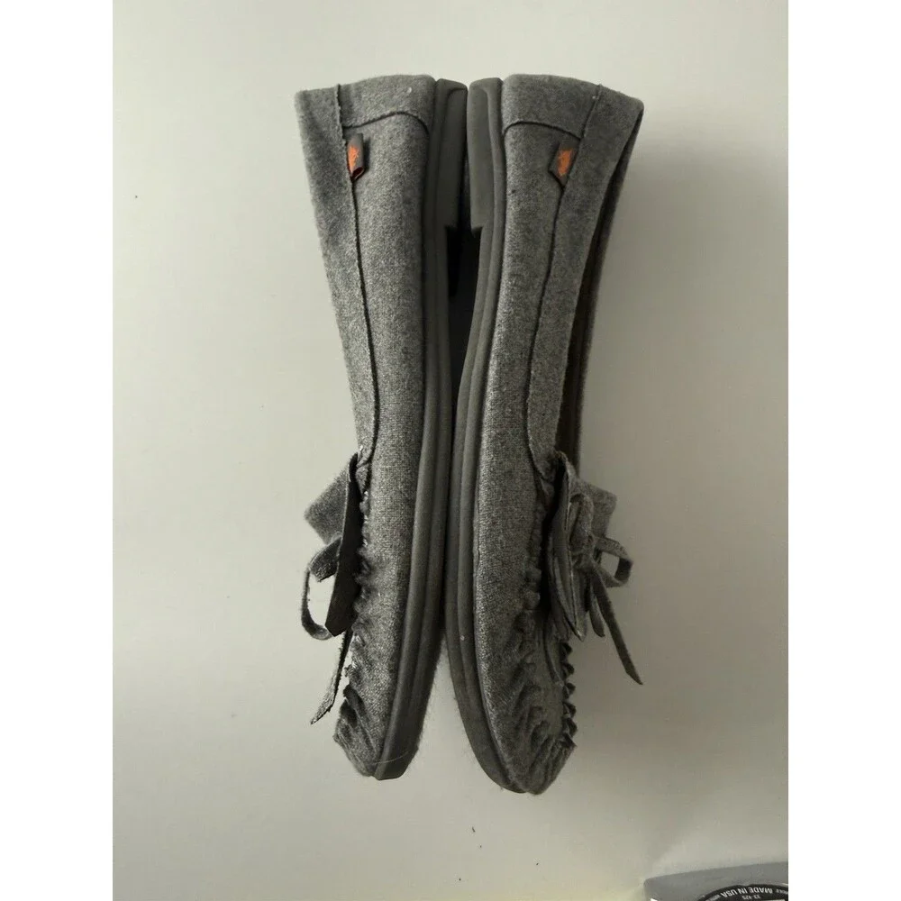 Rocket Dog Grey Cotton Sherpa Insole Moccasin Loafers Slip Ons Women's Size 11